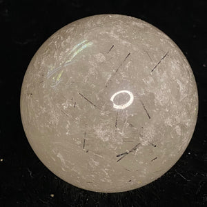 Black Tourmaline Rutile in Quartz Sphere